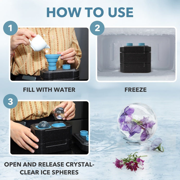 QBKraftz Clear Ice Maker - Etshera Housewares